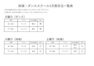 1月スイミングのサムネイル